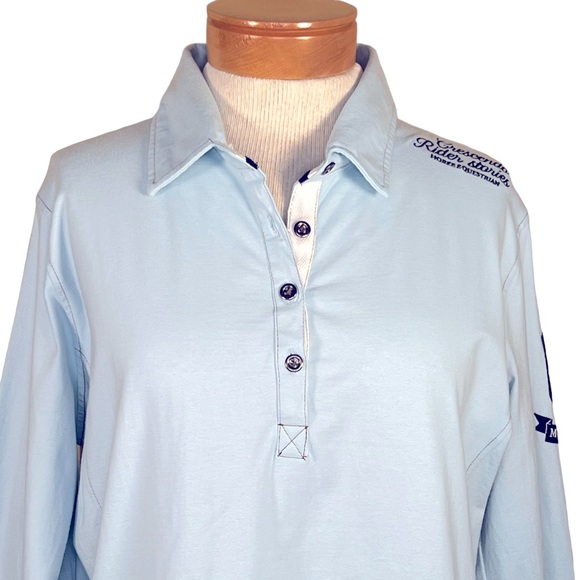 Horze Crescendo Rider Stories Long Sleeve Polo With Embroidered & Patch … - Picture 2 of 14